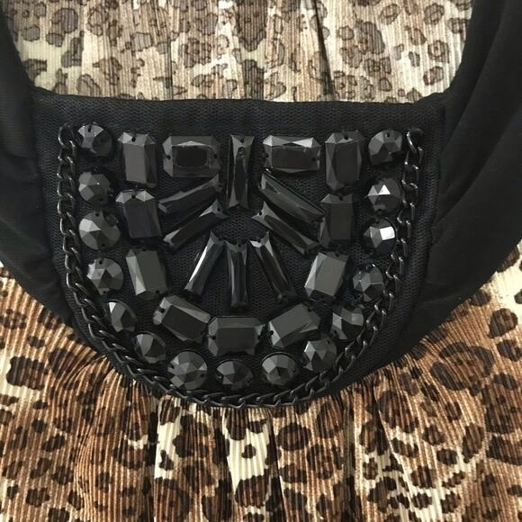 Notations Sleeveless Floral Animal Print Embellished Ribbed Top - Small - Picture 5 of 9